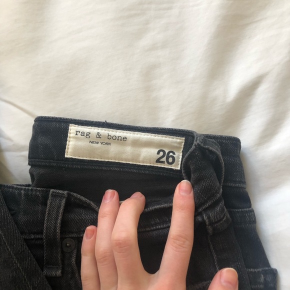 Rag/Bone Vintage Dark Grey Distressed Skinny Jean - Picture 3 of 3